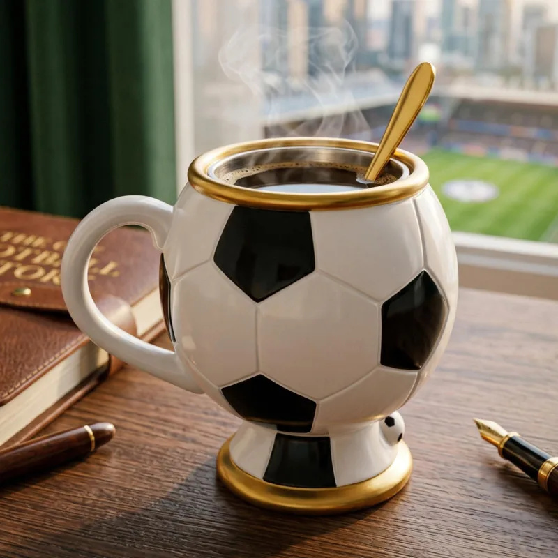 Board Game Football - كوب قهوة على شكل كرة قدم