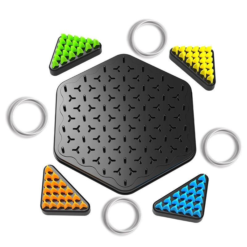Board Game Sequence - لعبة شطرنج مثلثية الشكل بسلاسل مطاطية