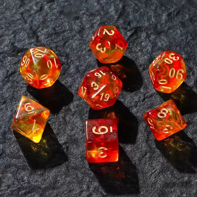 7 قطع من مكعبات النرد الجديدة  - مراجعة Board Game Font وسعره