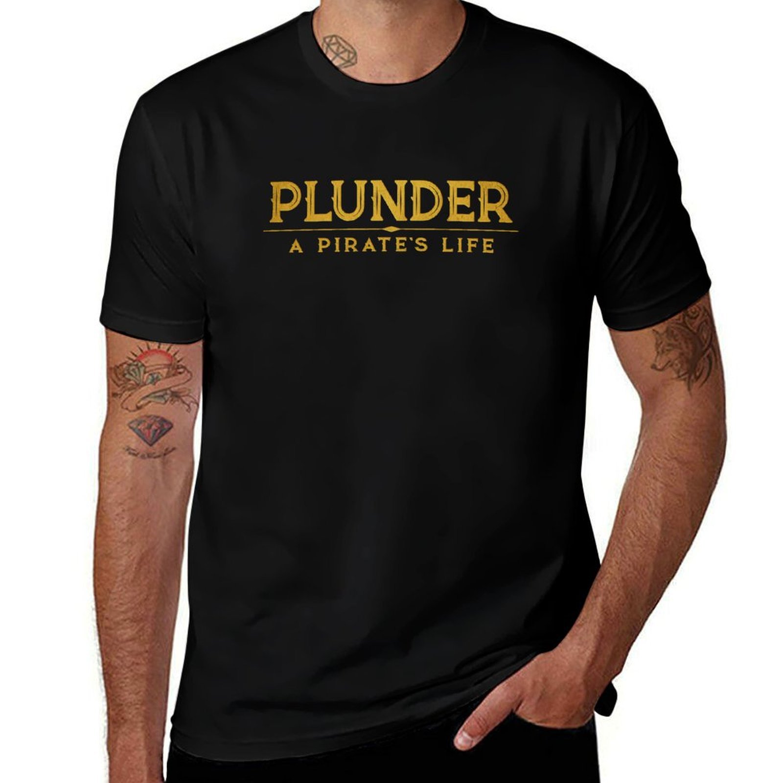 تي شيرت بشعار لعبة Plunder A P - مراجعة Board Game Logo وسعره
