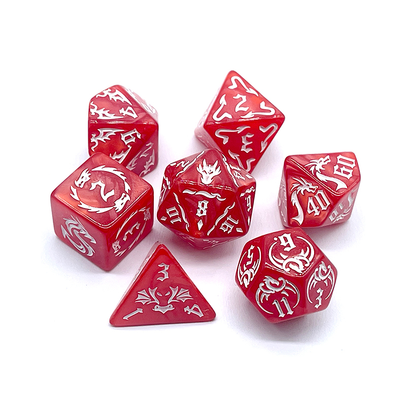 7 قطعة من الألوان الحمراء الجد - مراجعة Board Game Font وسعره