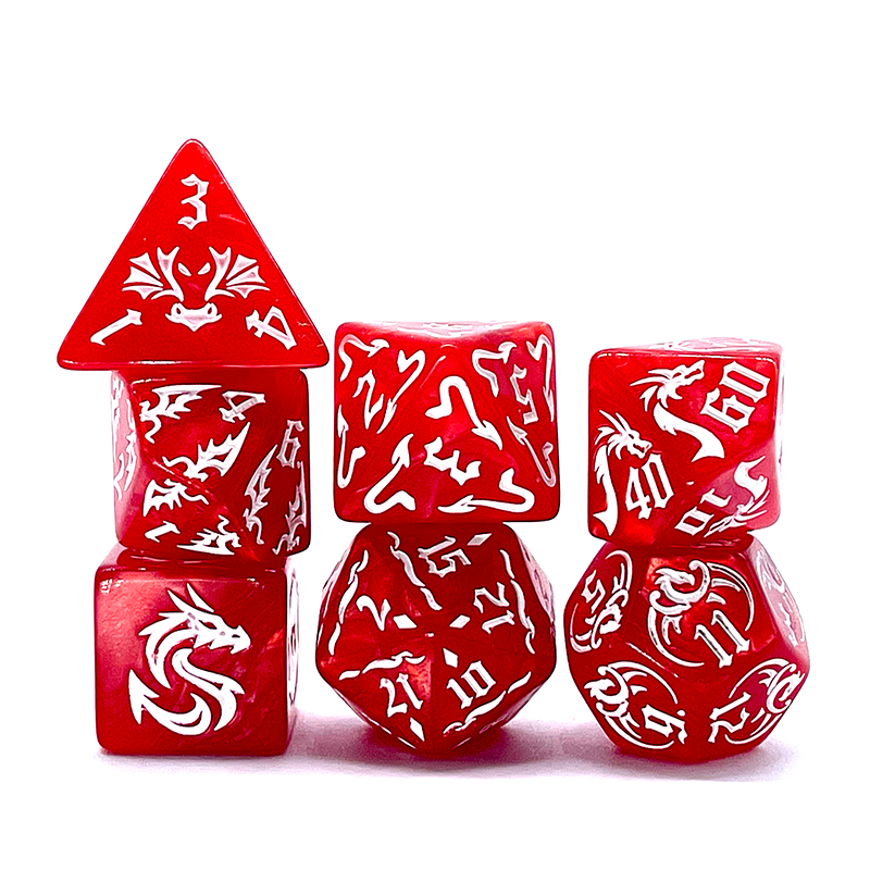 7 قطعة من الألوان الحمراء الجد - مراجعة Board Game Font وسعره